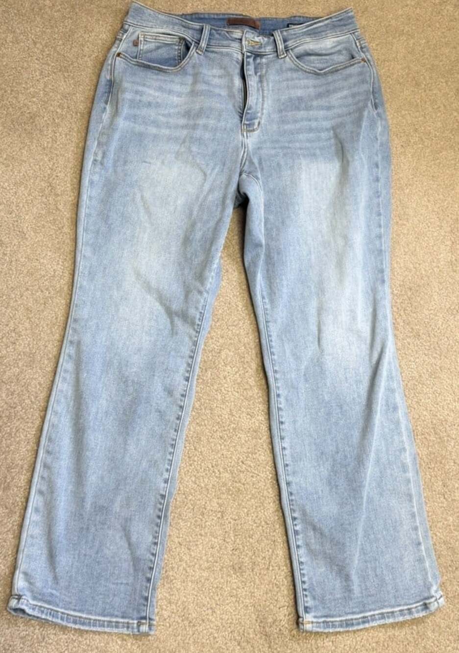 Judy Blue Relaxed Straight Fit Jeans Womens 16W Blue High Rise Stretch Denim